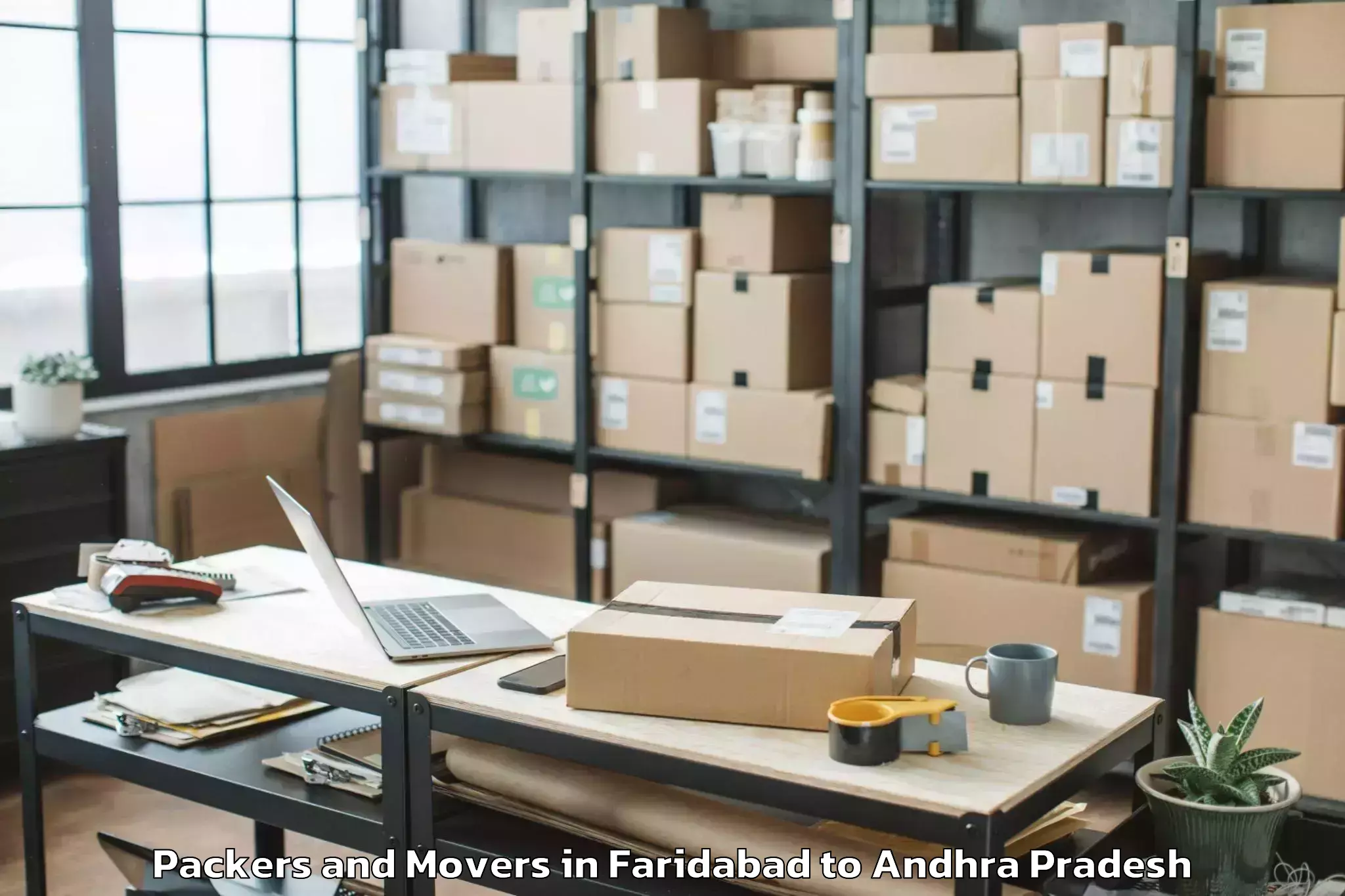 Book Faridabad to Addanki Packers And Movers